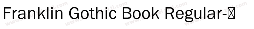 Franklin Gothic Book Regular字体转换